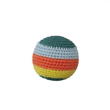 Crochet Ball Stripe with beep dark green 2