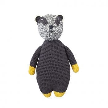 Crochet doll woodland badger
