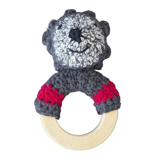 Crochet Rattle Woodland Hedgehog