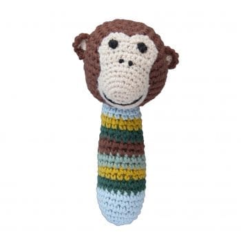Crochet rattle monkey