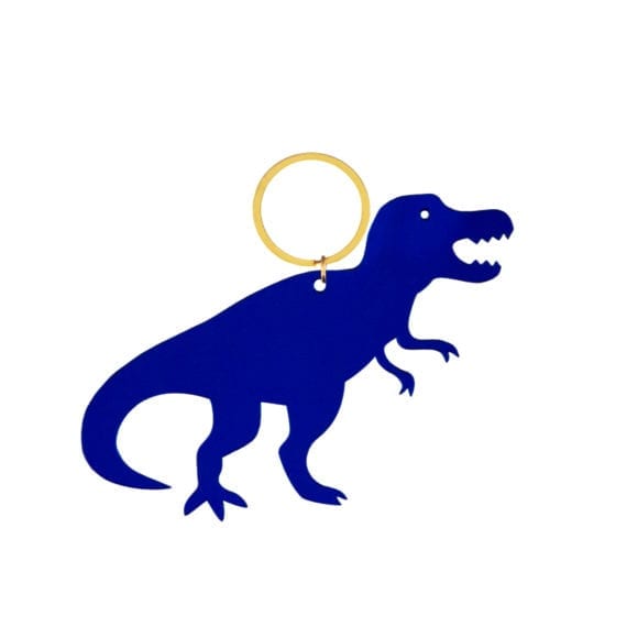 Keyring Dinosaur Blue T Rex