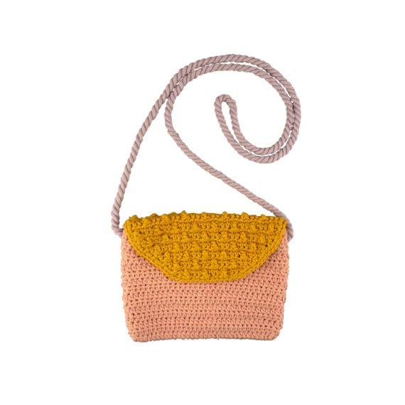 Crochet Bag Pink Yellow