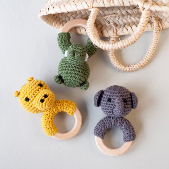 Crochet Rattles Savanna Animals