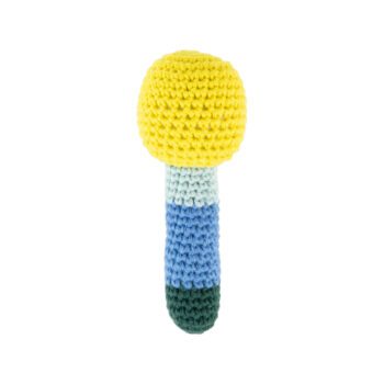 Crochet Rattle Mini Yellow