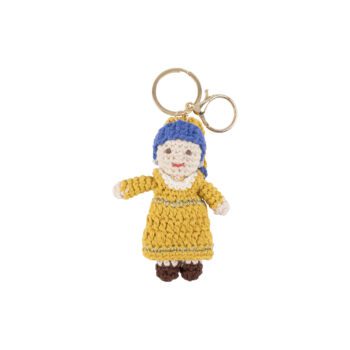 Pre-Order: Crochet Keyring Girl with the Pearl Earring